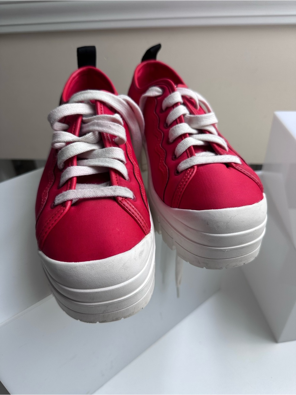 Kate Spade New York Red Upstate Platform Sneakers Size 8 - Picture 9 of 9